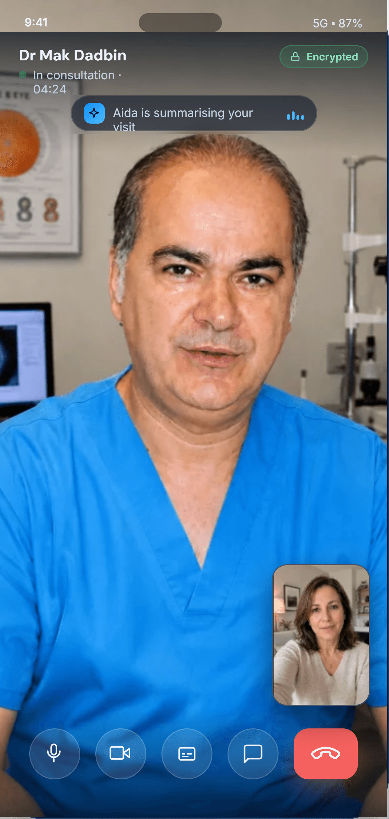 Aida telehealth consult